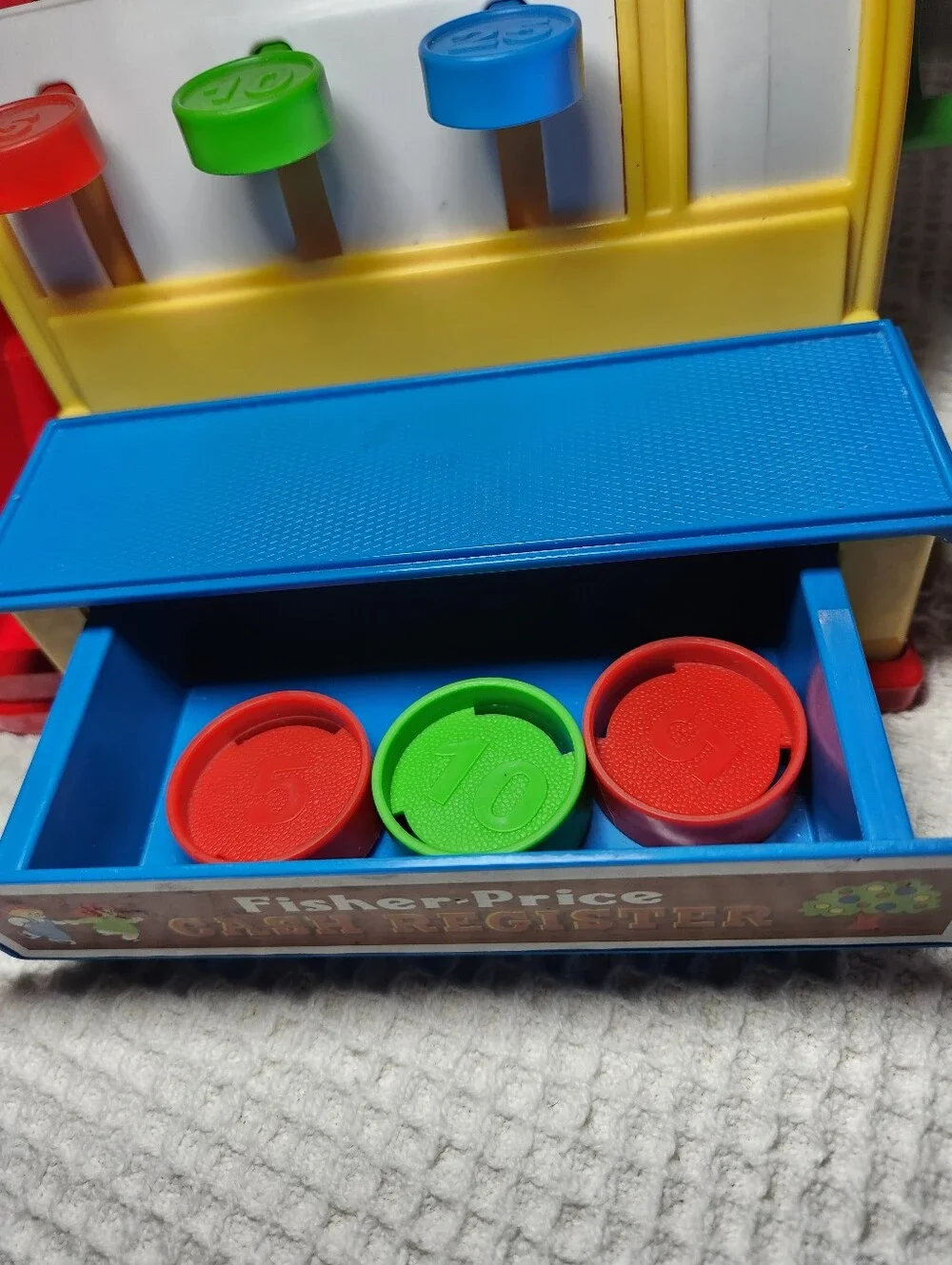 Fisher-Price Yellow Kids Cash Register Toy - Bright Multicolor Play Set